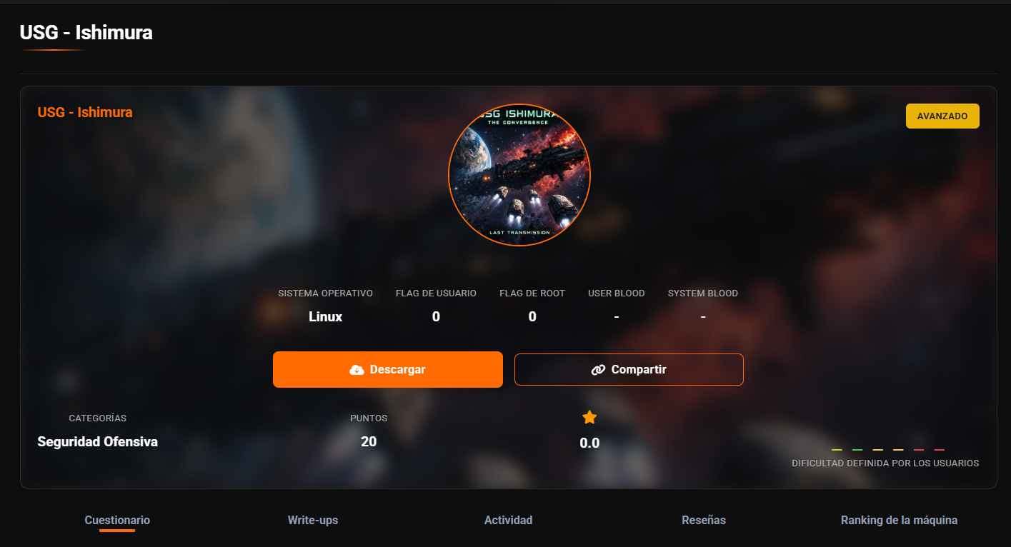 Vista de The Hackers Labs: selección y descarga de máquinas